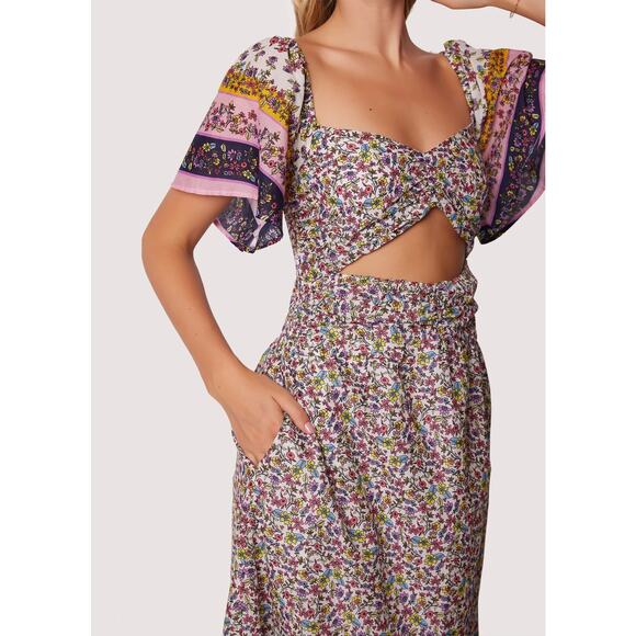 Lost + Wander Lakeside Cottage Cutout Midi Dress - Picture 1 of 11